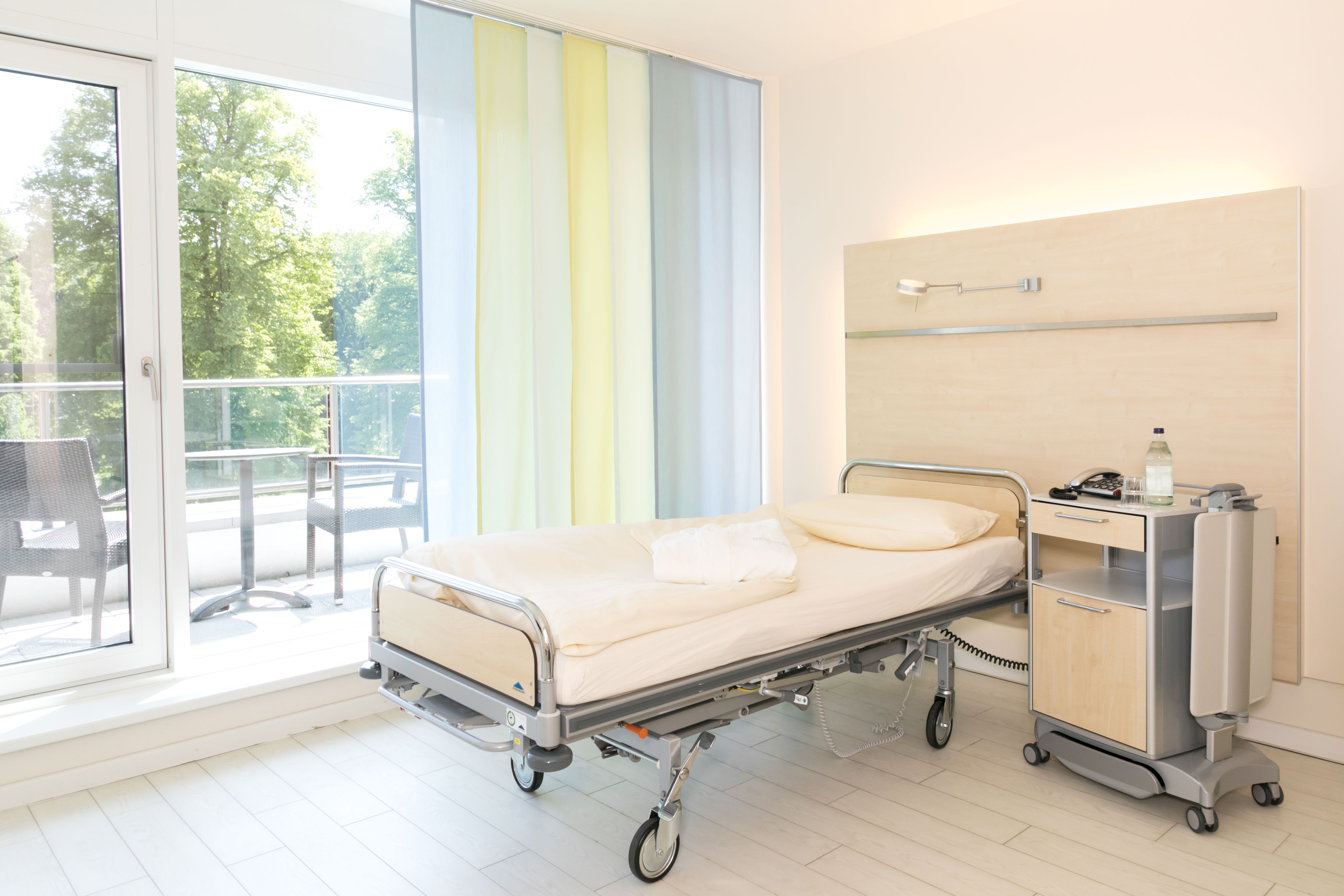 Einzelzimmer der Klinik Manhagen