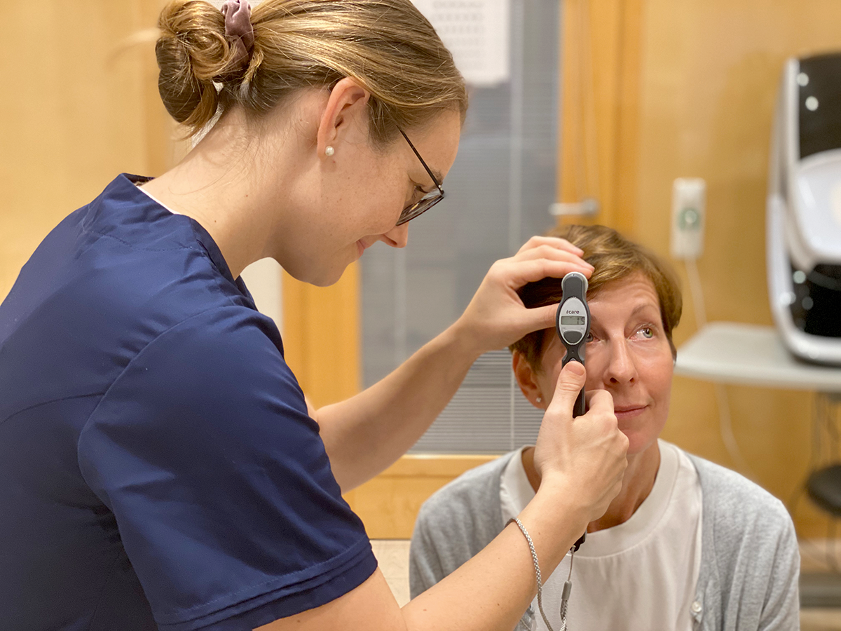 Augendruckmessung mit Hilfe des iCare