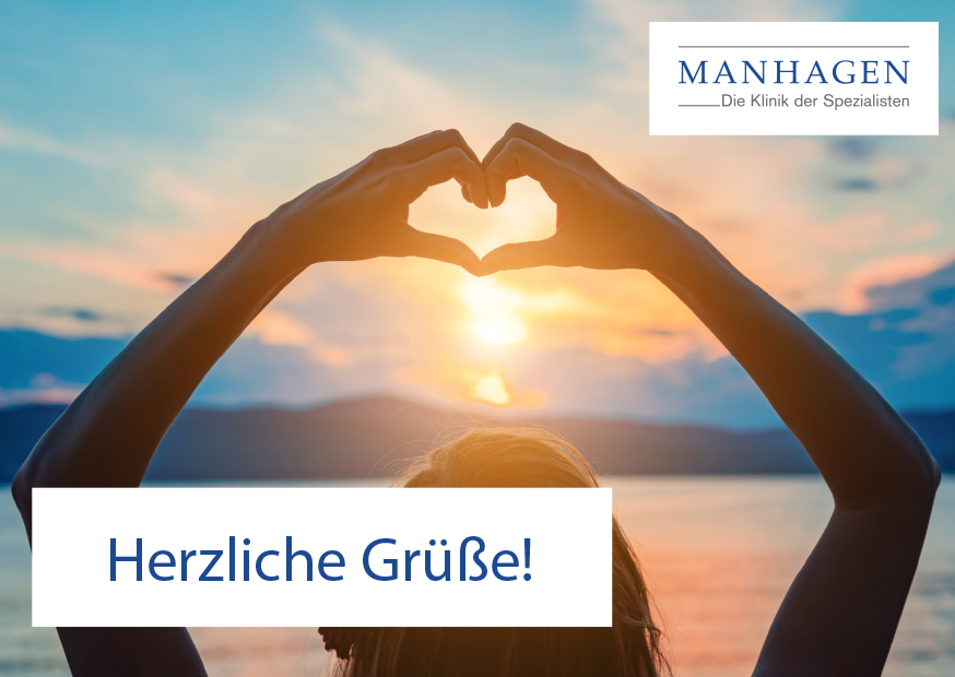 Grußkartenmotiv Sonnenuntergang