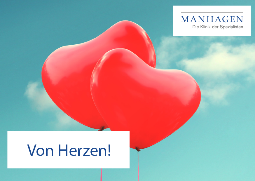 Grußkartenmotiv Herzballons